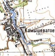 Топографічна карта Комишуватого