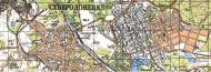 Топографічна карта Сєверодонецька