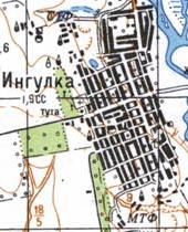 Топографічна карта Інгулки