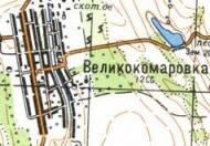 Топографічна карта Великокомарівки