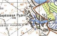 Топографічна карта Березової Рудки