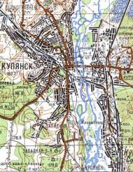 Топографічна карта Куп'янська