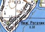 Топографічна карта Нижнього Рогачика