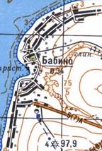 Топографічна карта Бабиного