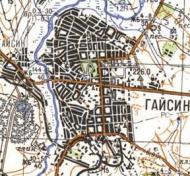 Топографічна карта Гайсиного