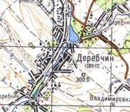 Топографічна карта Деребчиного