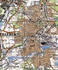 Топографічна карта Єнакієвого