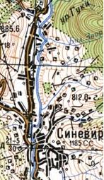 Топографічна карта Синевира
